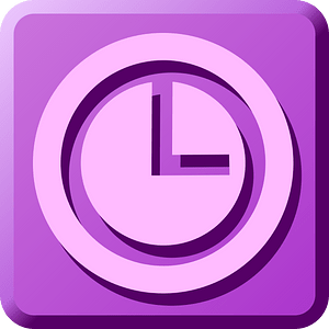 QS icon violet abwartend