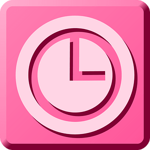 QS icon rosa abwartend