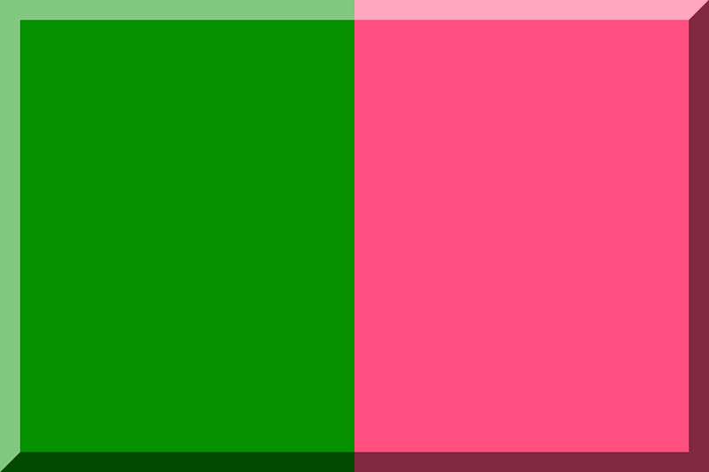 600px vertical bisection HEX-079000 HEX-FF5080