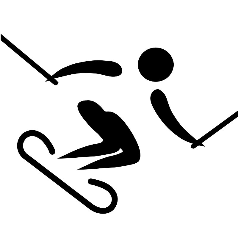 Grass skiing pictogram