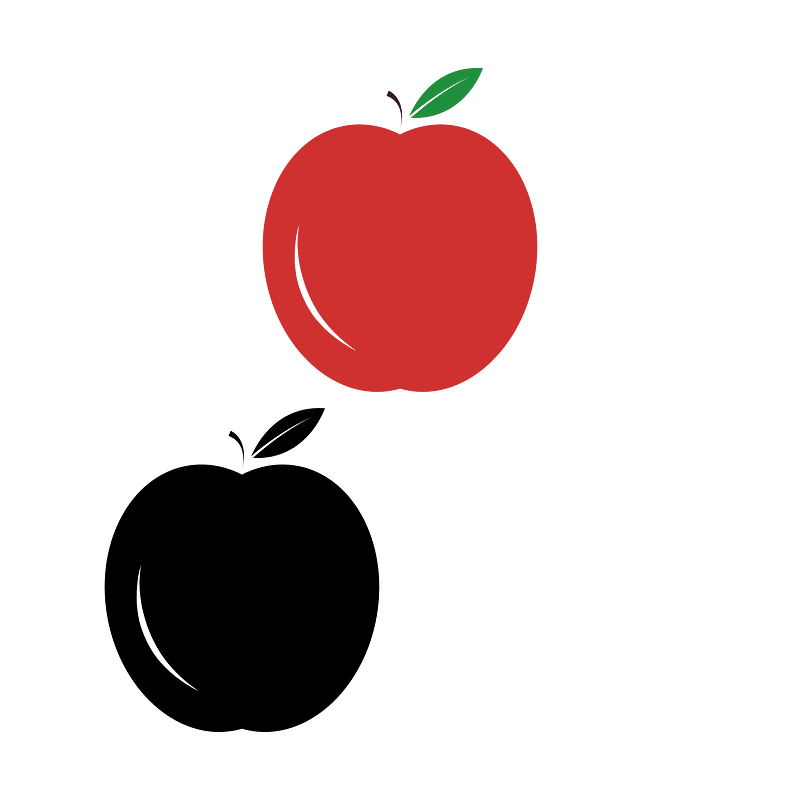 Apple colour silhouette