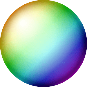 Rotating rainbow sphere