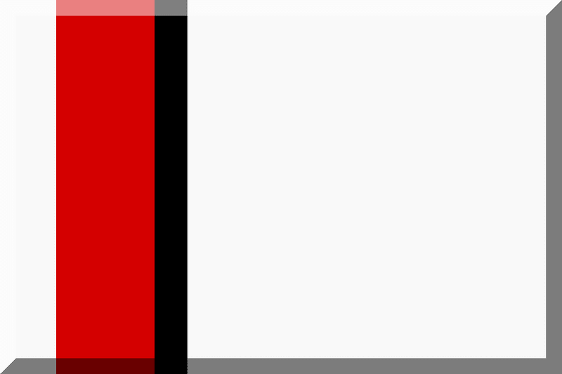 Bianco con fascetta Rossa e minore Nera