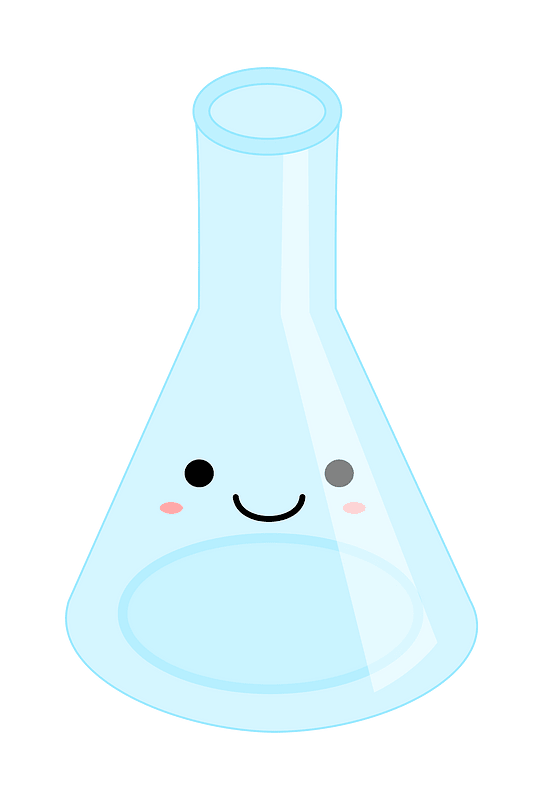 Kawaii erlenmeyer flask clipart