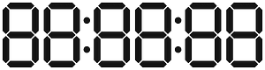 Digital clock display 888888
