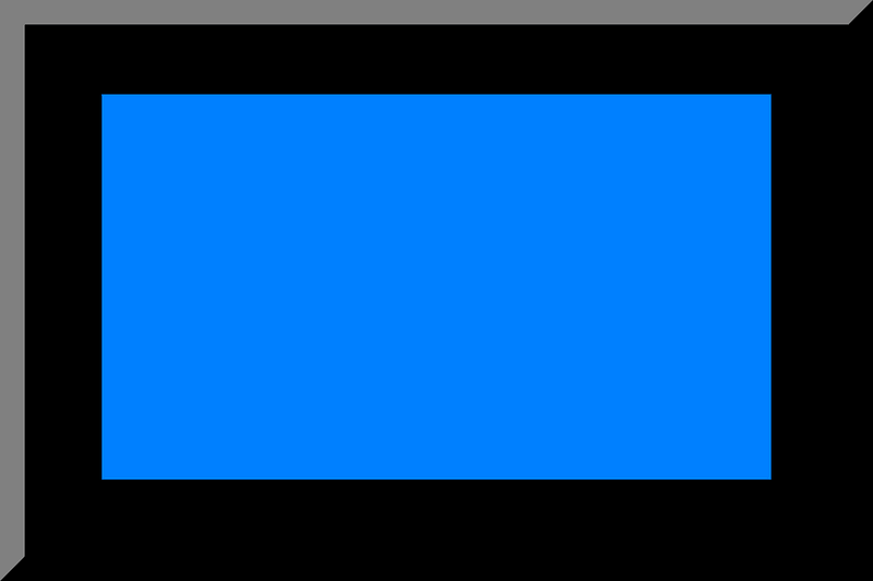 600px HEX-0080FF Bordered Black