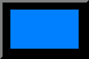 600px HEX-0080FF Bordered Black