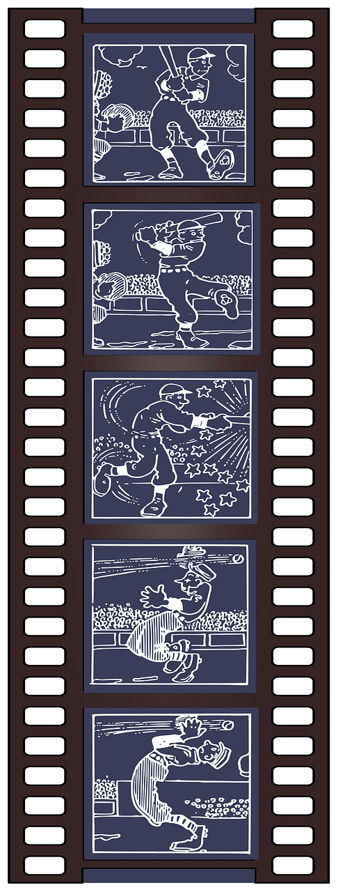 Old cartoon film strip