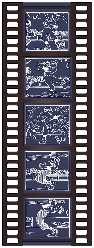 Old cartoon film strip