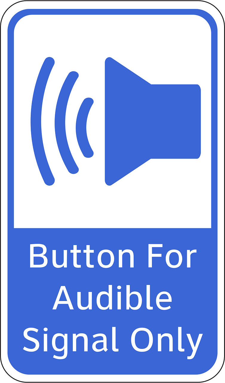 Toronto Button for Audible Signal Only Sign