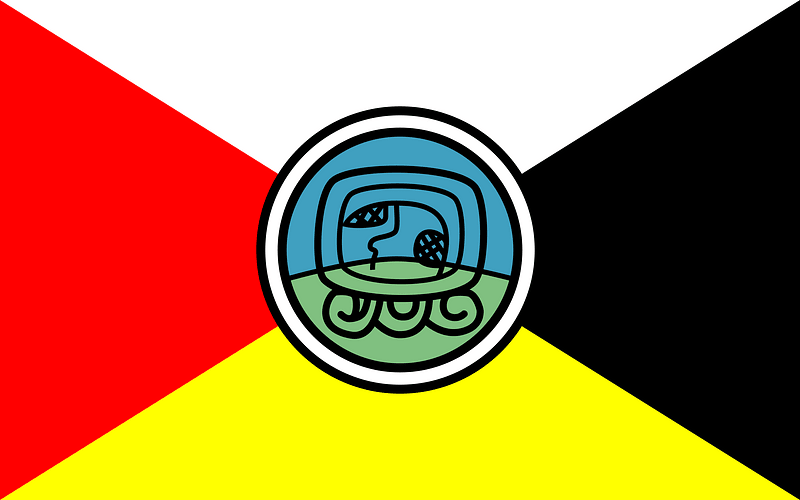 Bandera de los Pueblos Guatemala (circle)
