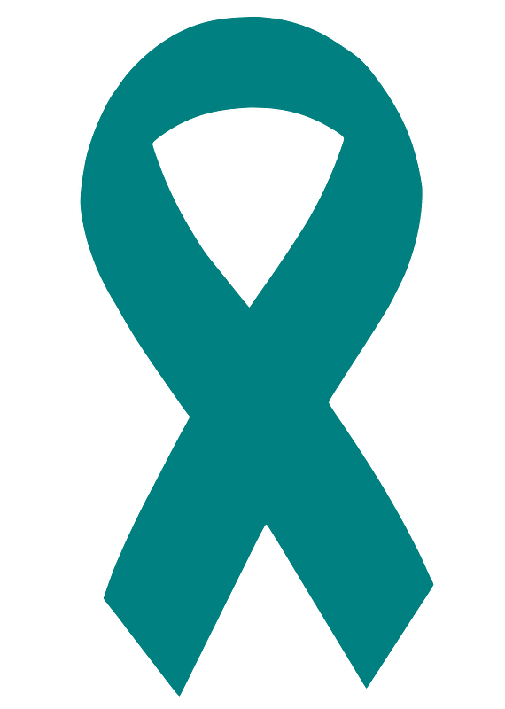 Teal awareness ribbon small icon