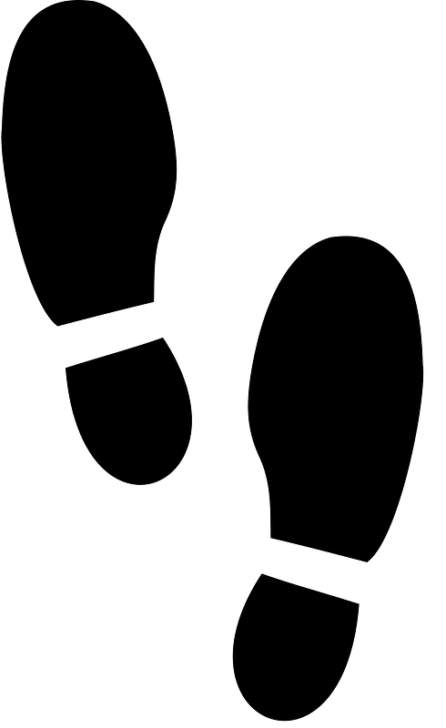 Shoeprints walking icon