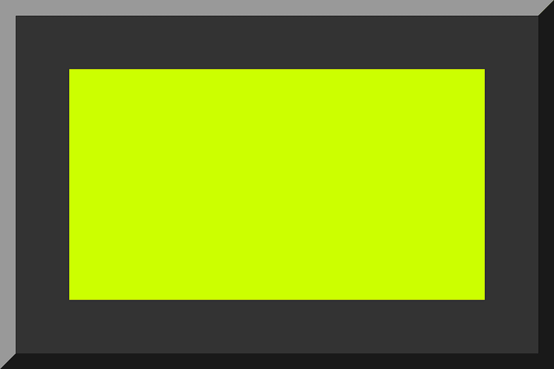 600px HEX-CCFF00 bordered HEX-333333
