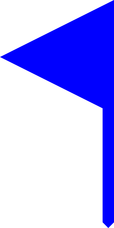 MarkeFahneLinksBlau