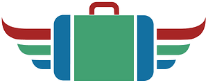 Suitcase icon blue green red dynamic v17a