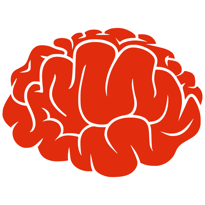 Red Silhouette - Brain