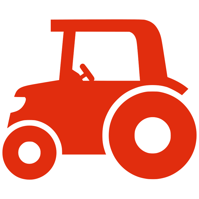 Red Silhouette - Tractor