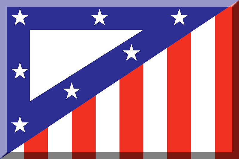 600px Triangle HEX-2C2E91 White triangle on vertical HEX-F03121 stripes