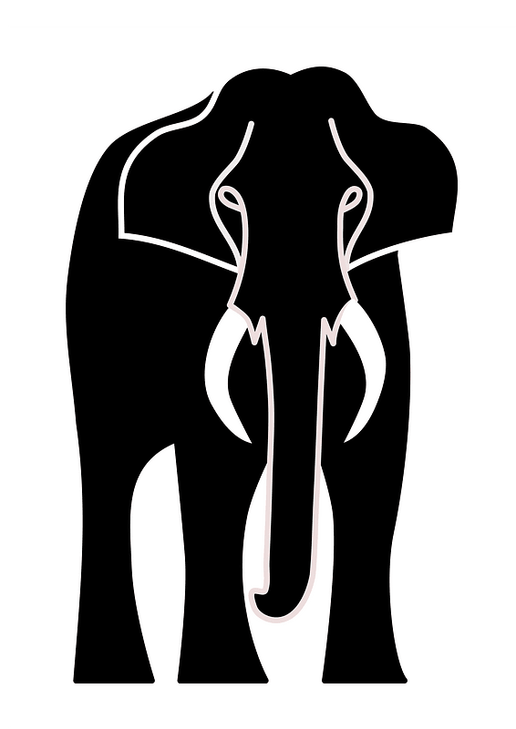 Asian elephant black