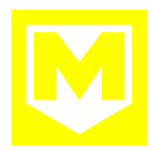 BKV metro logo in the 90s yellow