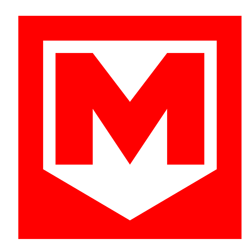 BKV metro logo in the 90s red