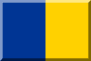 600px vertical bisection HEX-003594 HEX-FFD100
