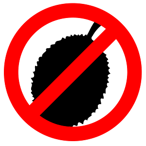 No durians sign