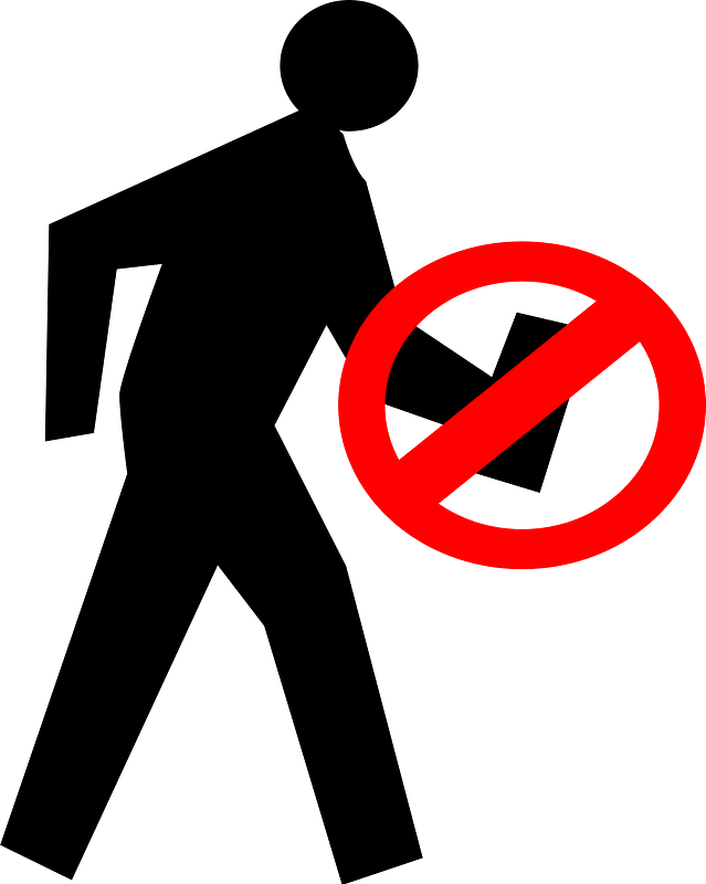 No smartphone walking