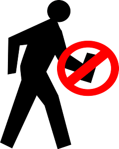 No smartphone walking