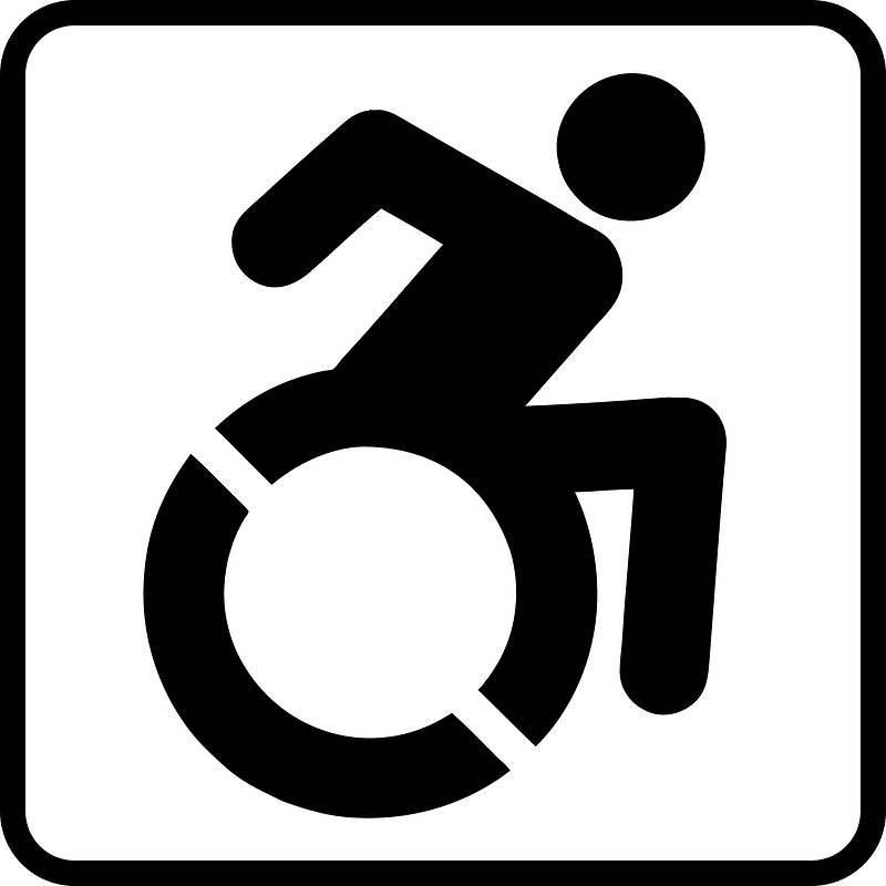 Disability wheelchair user accessibility sign 01