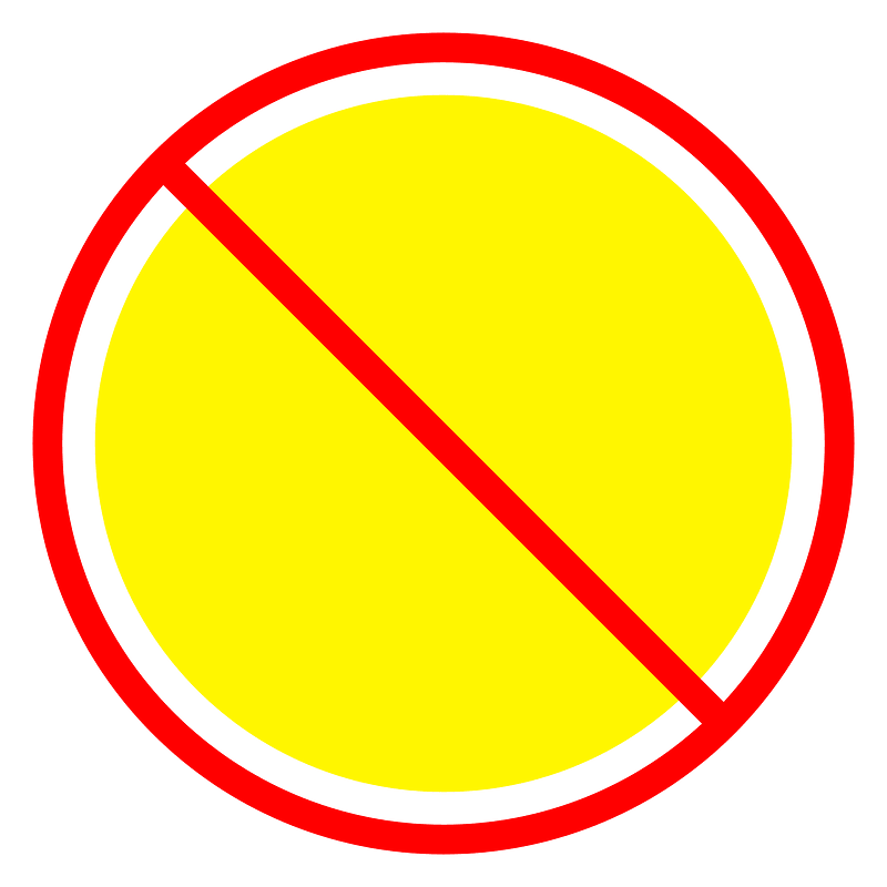 No sun sign - Free vector icons on creazilla.com