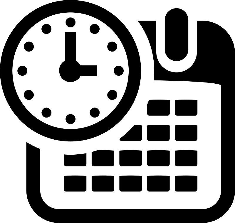 Schedule with clock