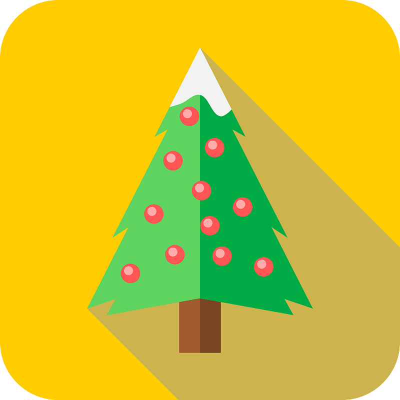 Yellow christmas tree