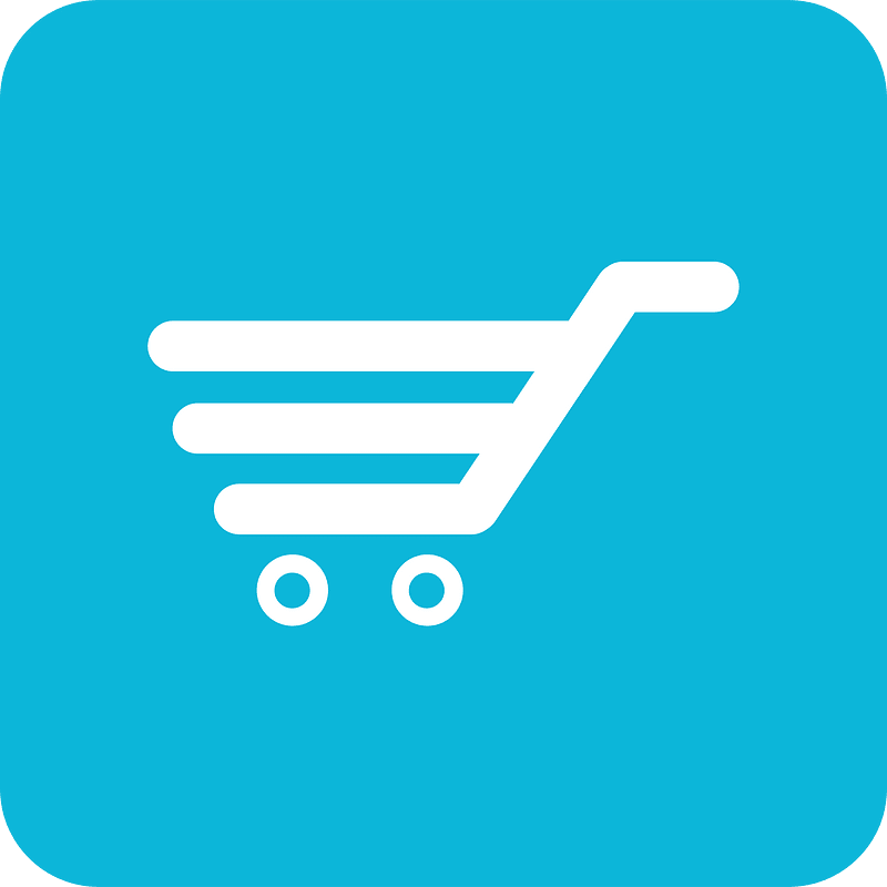 Blue shopping cart