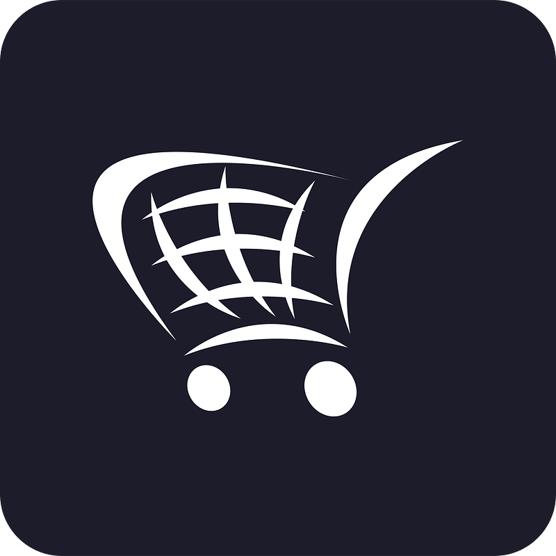 Dark blue shopping cart