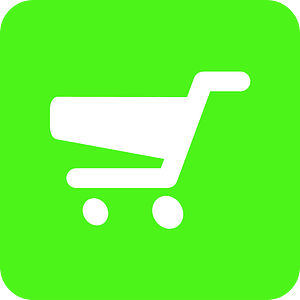 Light green shopping cart