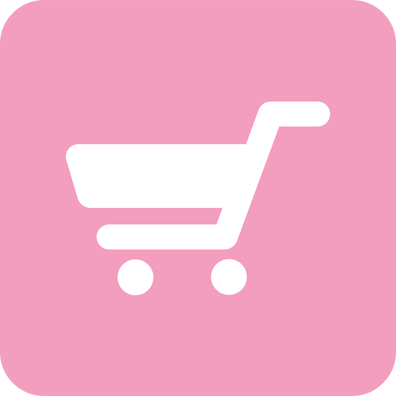 Light pink shopping cart