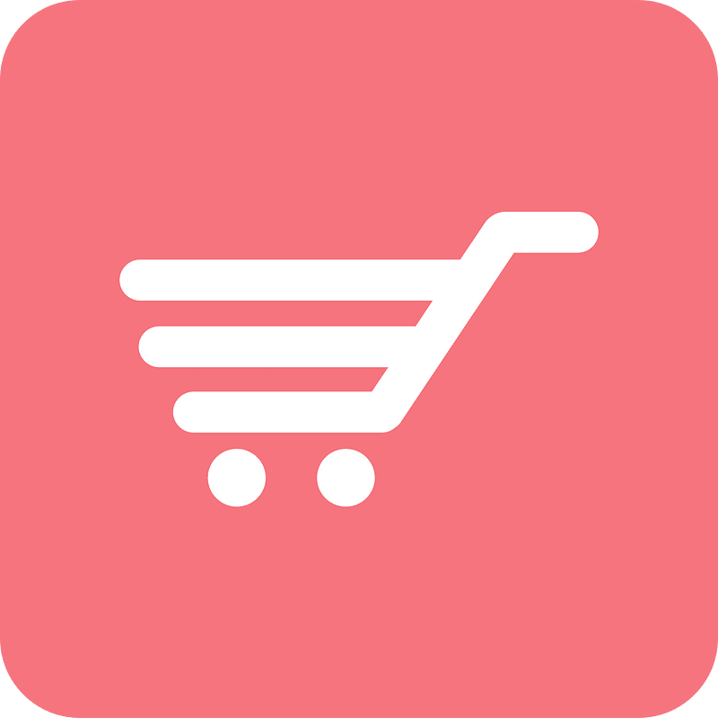 Pink shopping cart