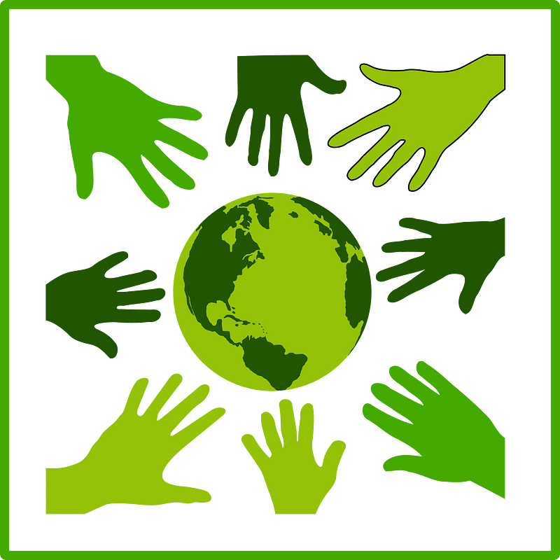 Hands and planet