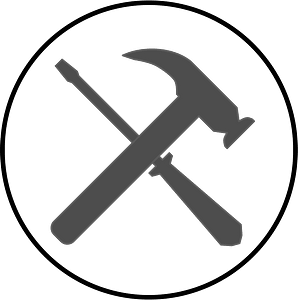 Screwdriver and hammer