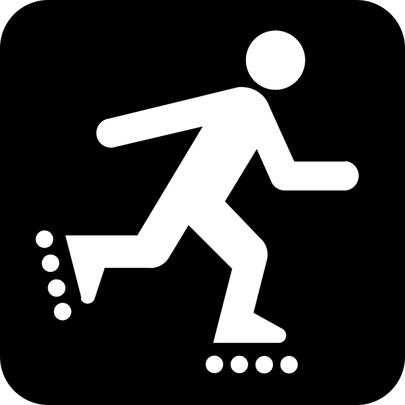 In-line skating black