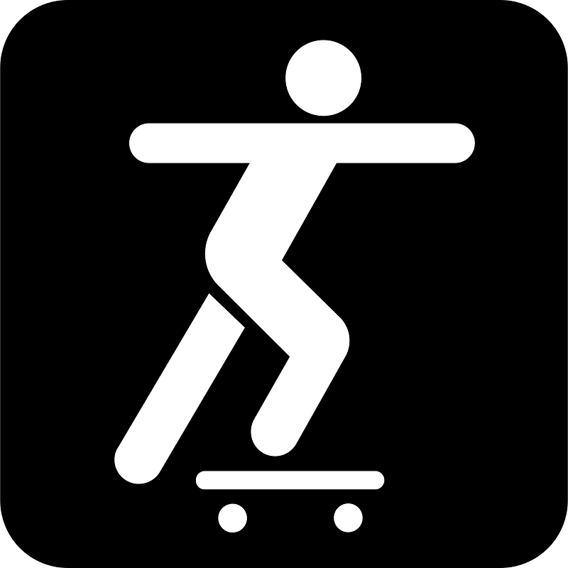 Skateboarding black