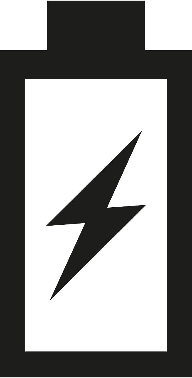 White charging battery