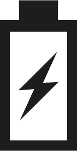 White charging battery