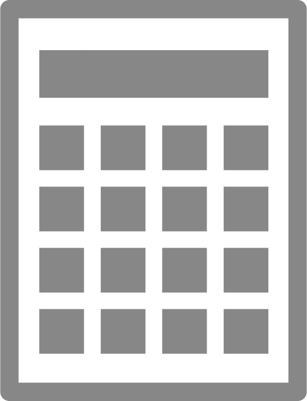 White and grey calculator