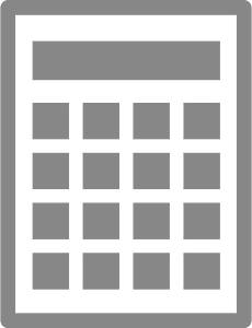 White and grey calculator