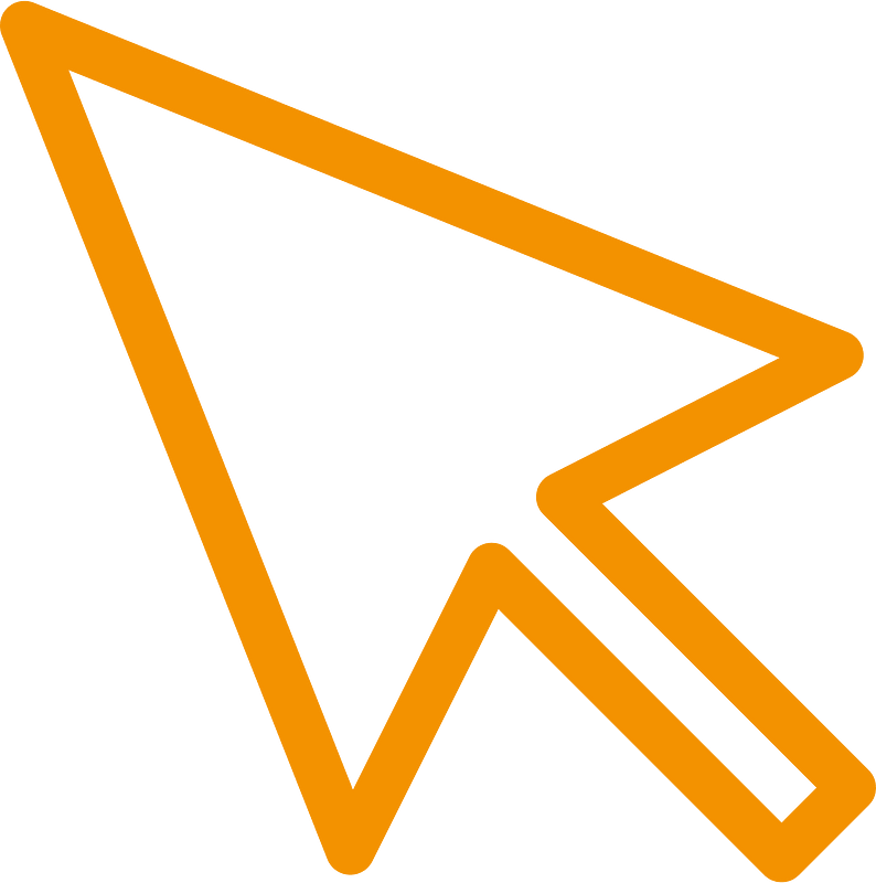 White and orange cursor
