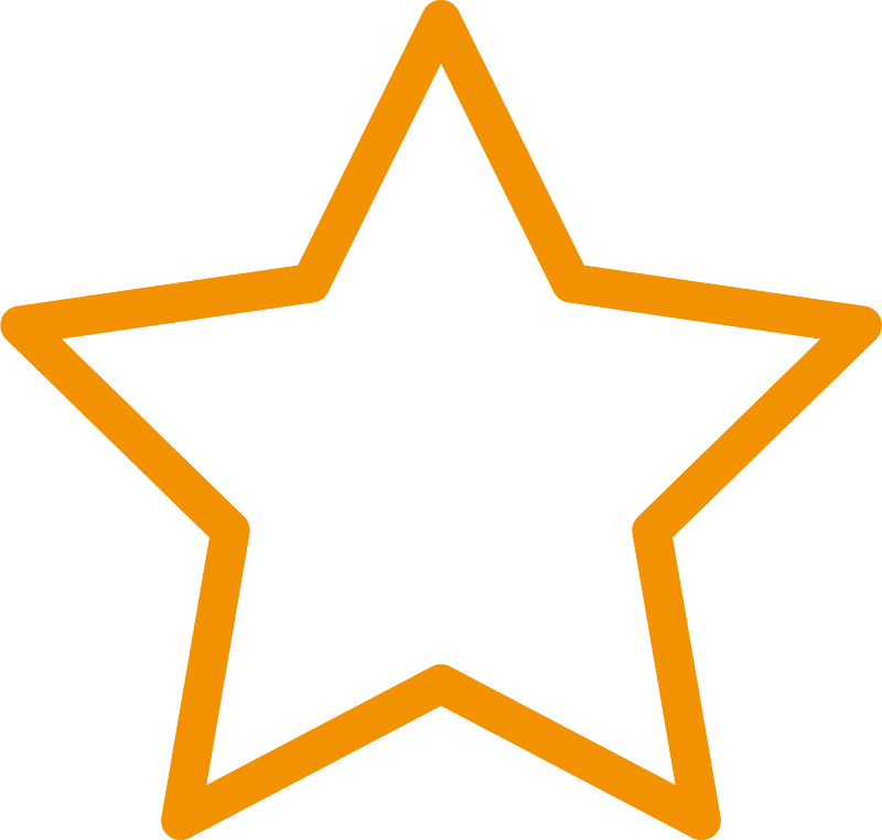 White and orange star