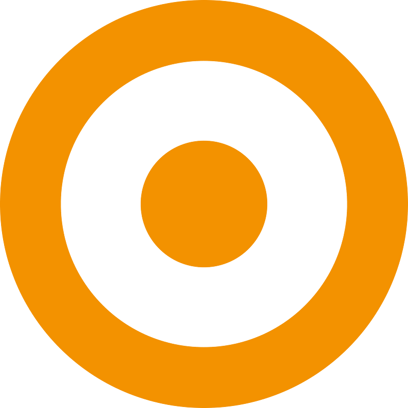 White and orange target
